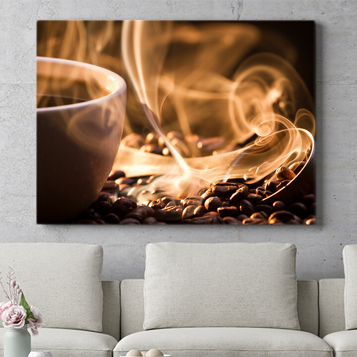 Personalisiertes Wandbild Duftende Kaffeebohnen