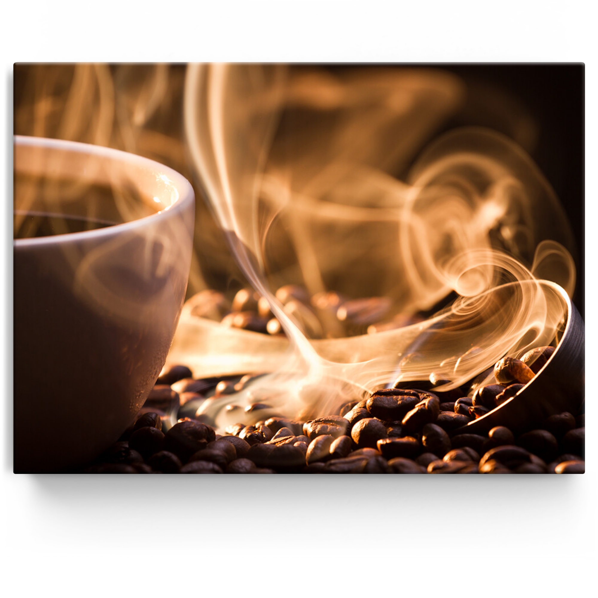 Personalisiertes Leinwandbild Duftende Kaffeebohnen