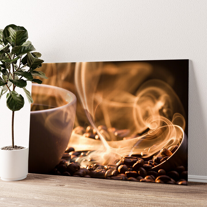 Leinwandbild personalisiert Duftende Kaffeebohnen