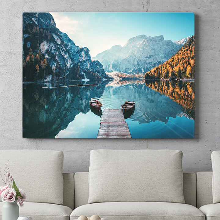 Personalisiertes Wandbild Pragser Wildsee Südtirol Italien