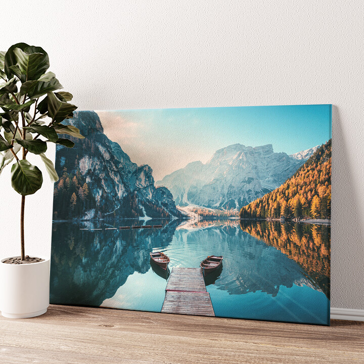 Leinwandbild personalisiert Pragser Wildsee Südtirol Italien