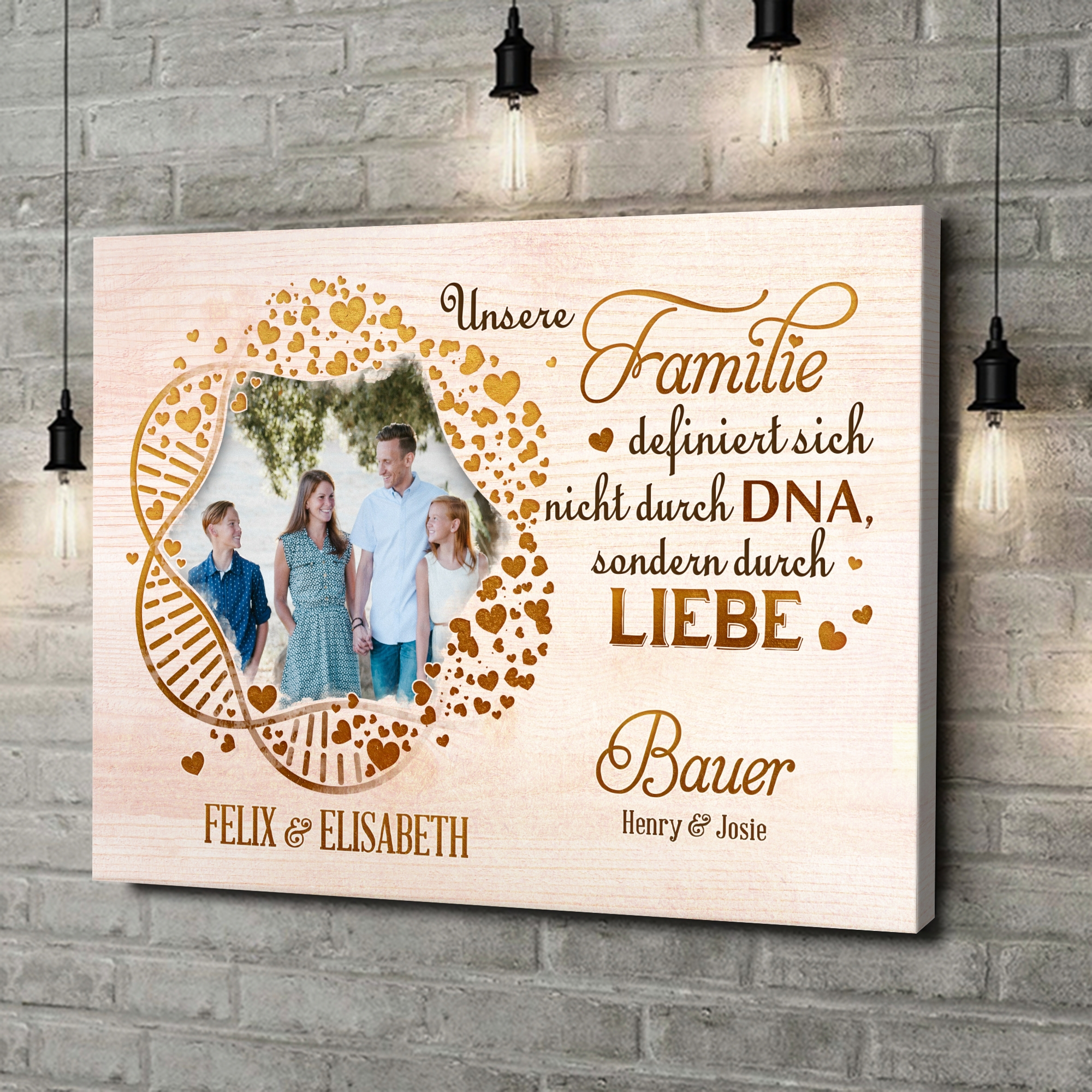 Liebesleinwand als Geschenk Familien-DNA