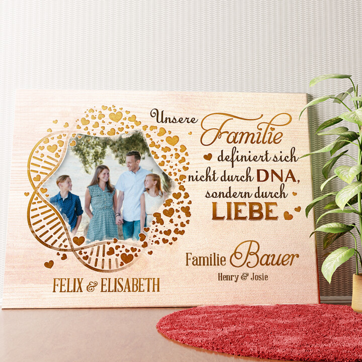 Familien-DNA Wandbild personalisiert