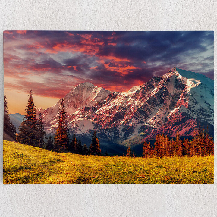 Personalisiertes Leinwandbild Gebirgslandschaft Alpen