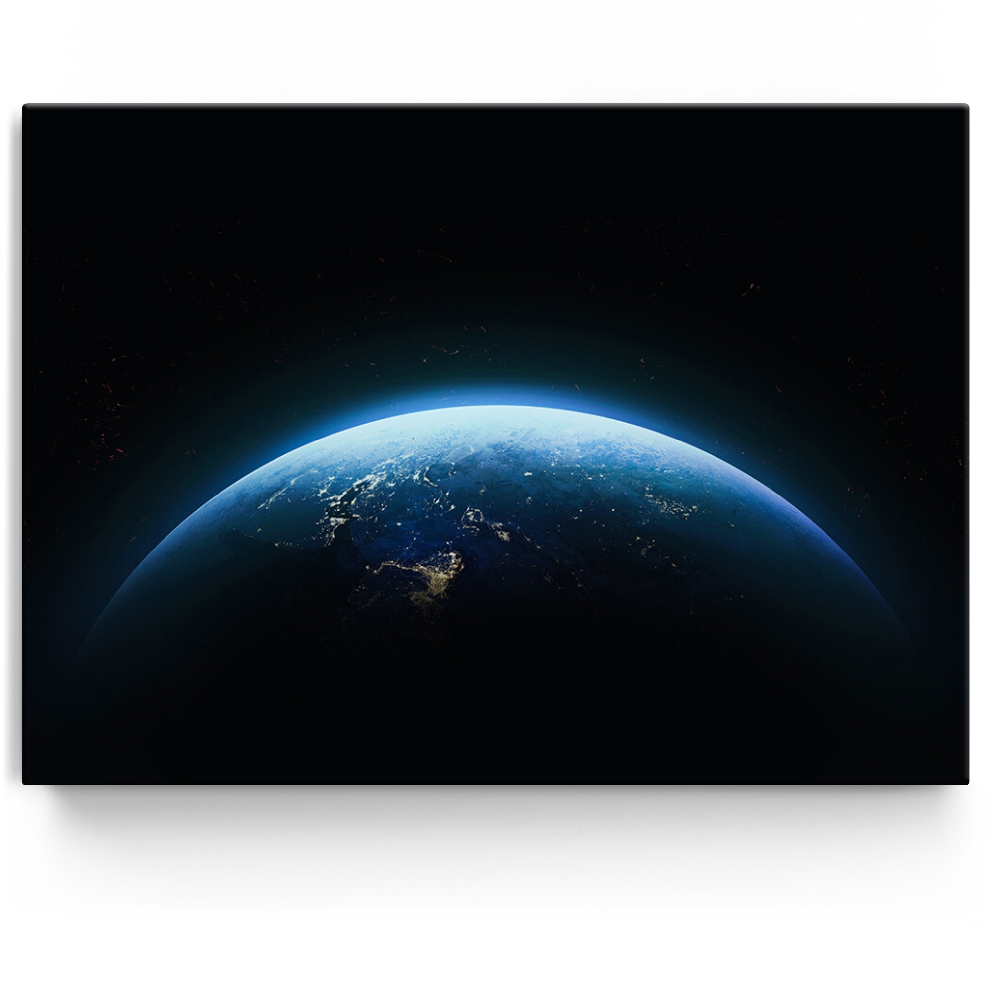 Personalisiertes Leinwandbild Erde bei Nacht