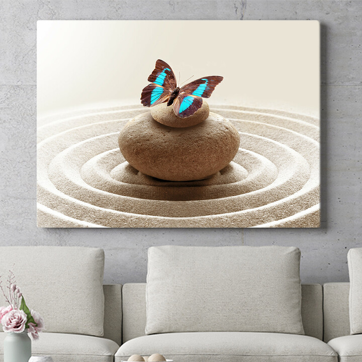Personalisiertes Wandbild Harmonische Zen Steine