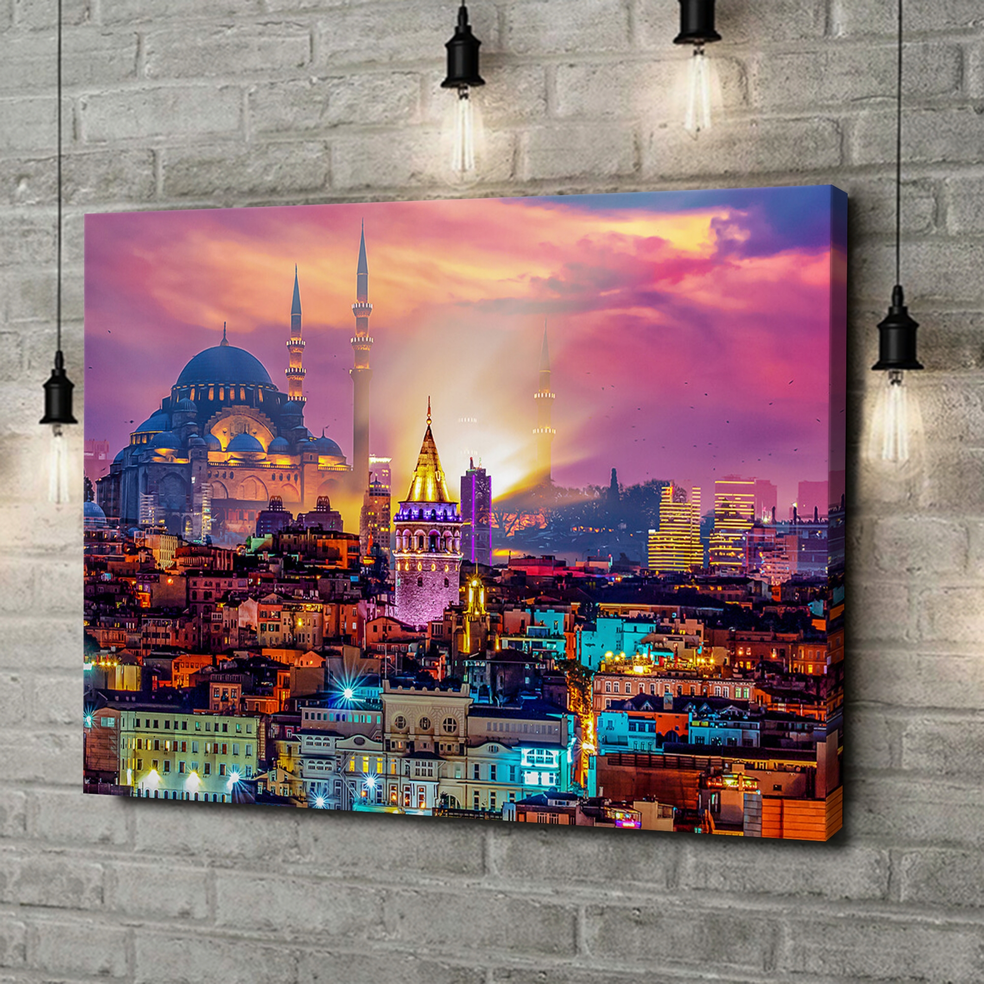 Liebesleinwand als Geschenk Istanbul Skyline