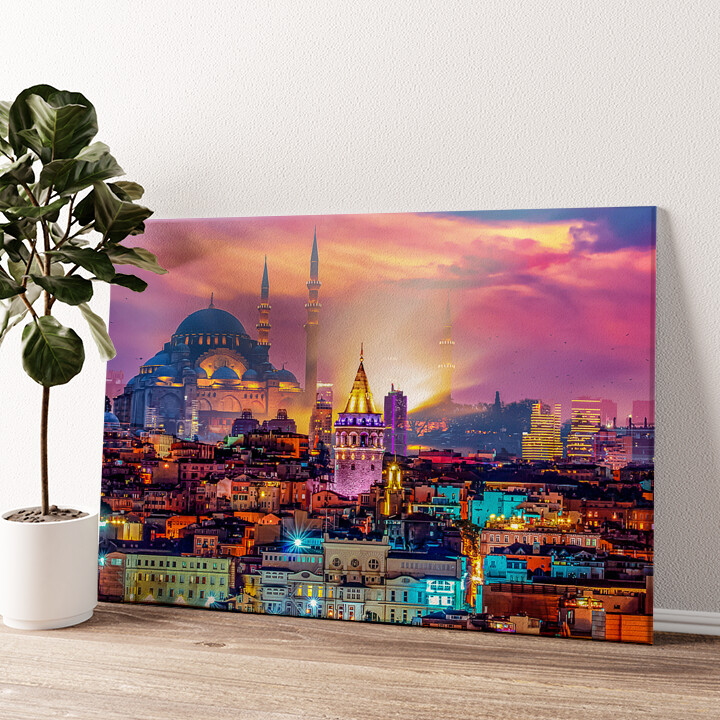 Leinwandbild personalisiert Istanbul Skyline