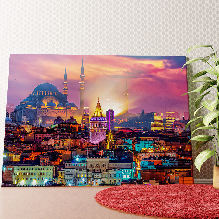 Istanbul Skyline Wandbild personalisiert