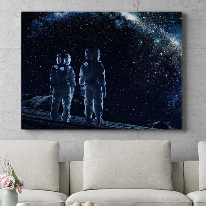 Personalisiertes Wandbild Zwei Astronauten