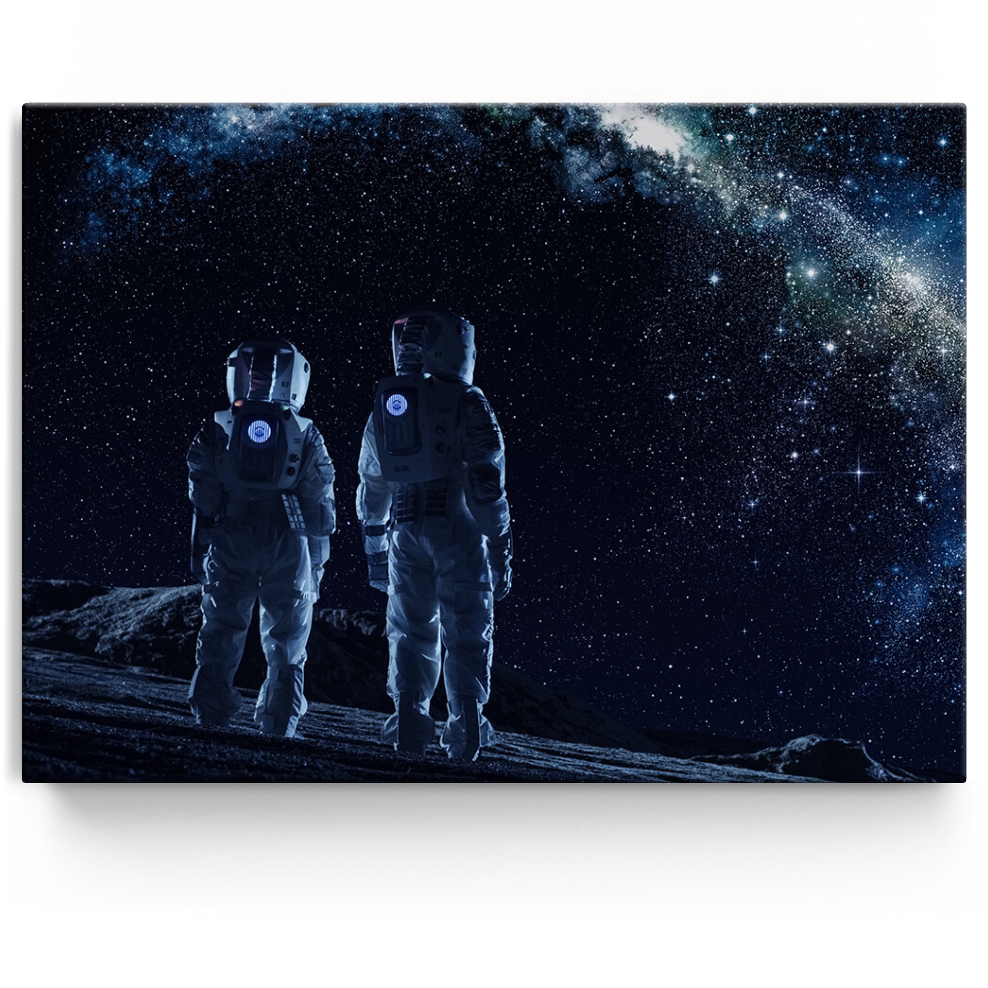 Personalisiertes Leinwandbild Zwei Astronauten