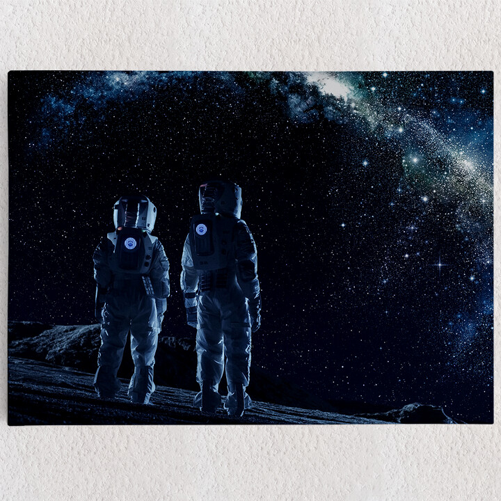 Personalisiertes Leinwandbild Zwei Astronauten