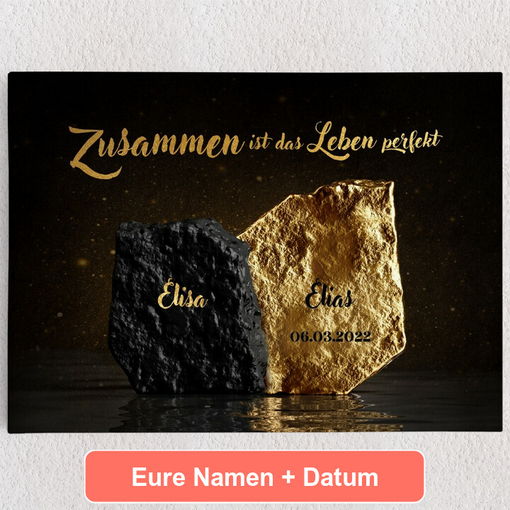 Personalisiertes Leinwandbild Perfekte Ergänzung