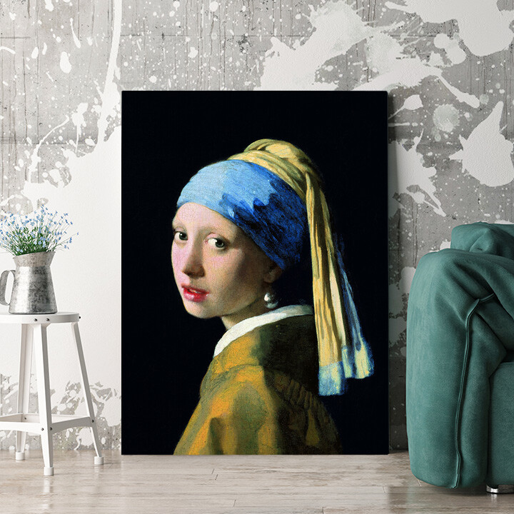 Personalisiertes Wandbild Mädchen mit dem Perlenohrring