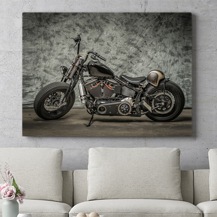 Personalisiertes Wandbild Chopper Bike
