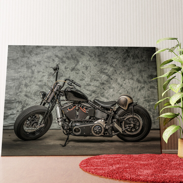 Chopper Bike Wandbild personalisiert