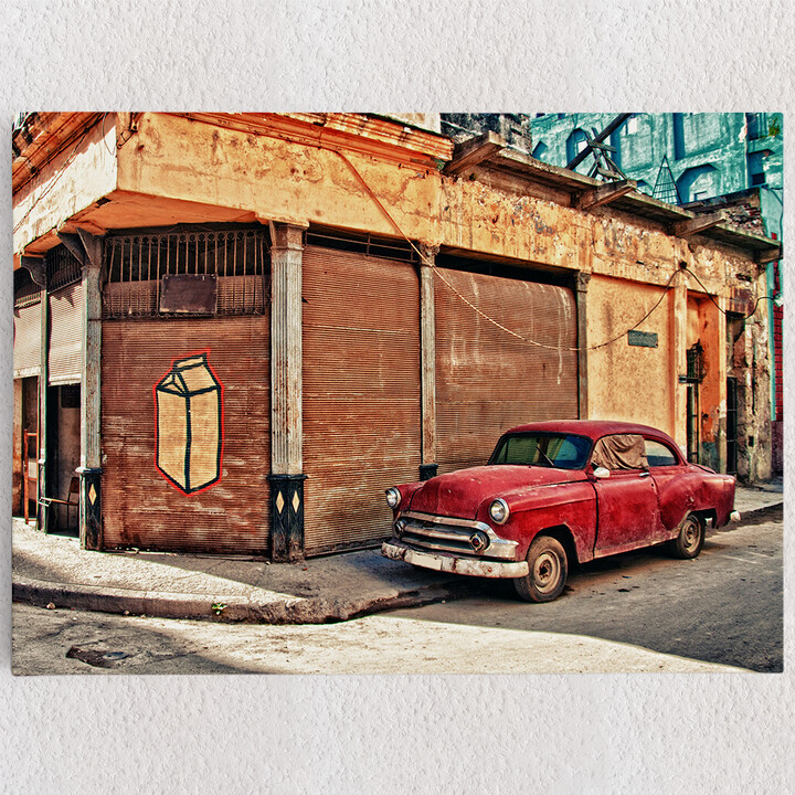 Personalisiertes Leinwandbild Oldtimer in Kuba