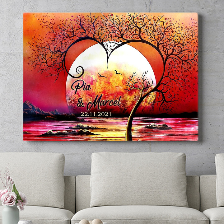 Personalisiertes Wandbild Romantische Abendsonne