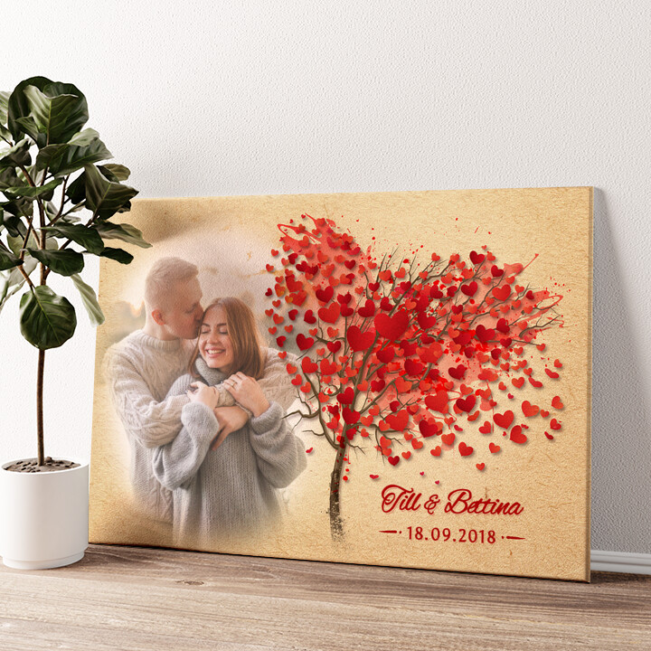Leinwandbild personalisiert Baum der Romantik