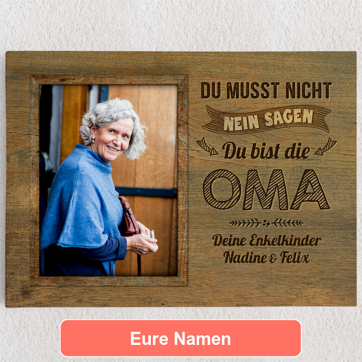 Personalisiertes Leinwandbild Oma sagt nicht nein