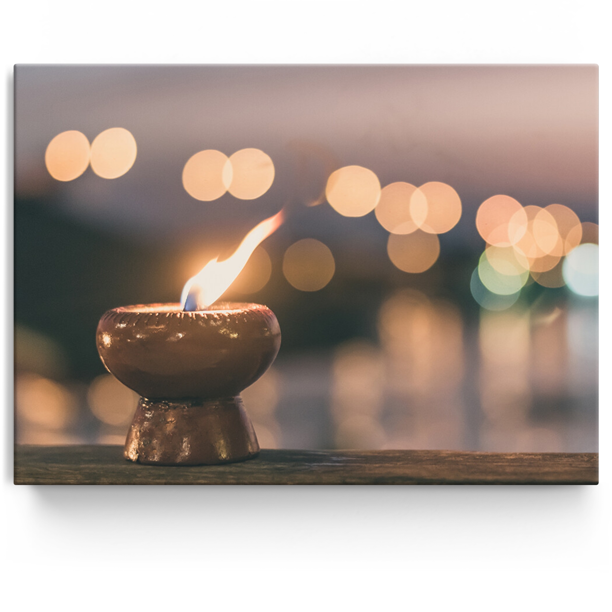 Personalisiertes Leinwandbild Kerze der Ruhe