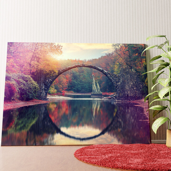 Rakotz Brücke Azalea und Rhododendron Park Kromlau Wandbild personalisiert