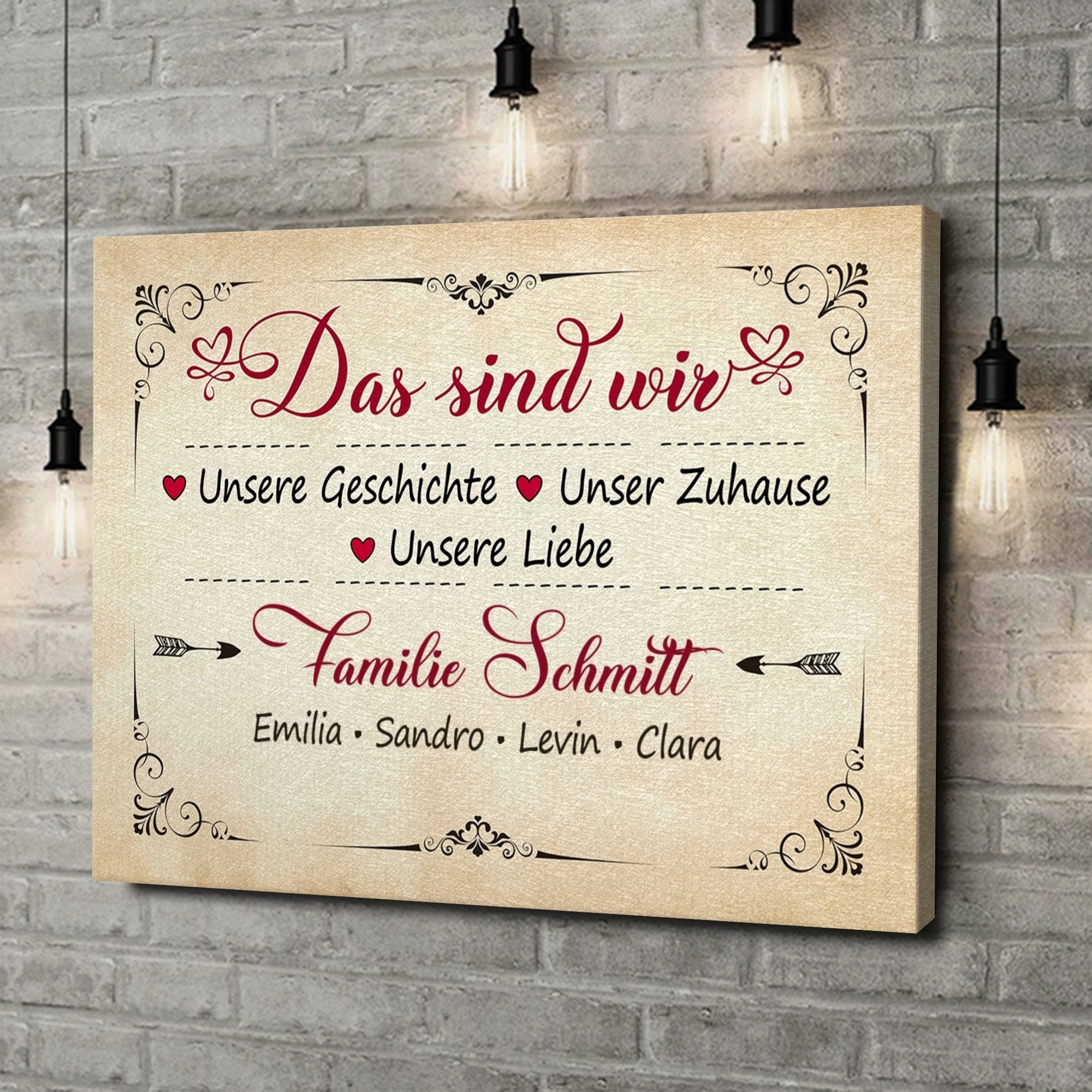 Das sind wir - Personalisierbares Leinwandbild | Liebesleinwand.de
