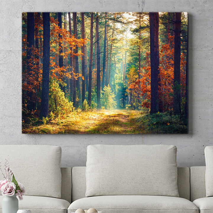 Personalisiertes Wandbild Herbstwald