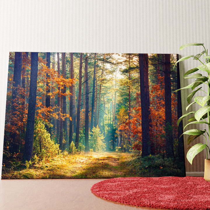 Herbstwald Wandbild personalisiert