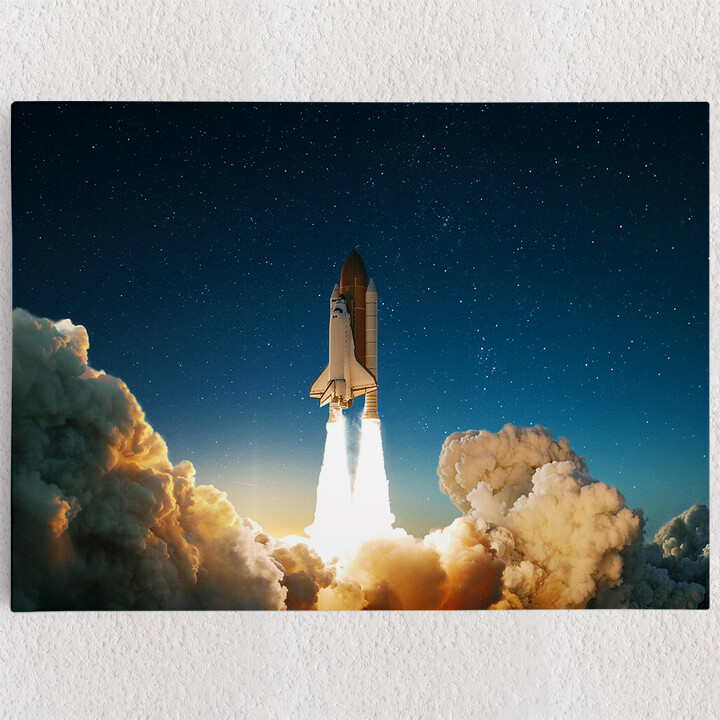Personalisiertes Leinwandbild Space Shuttle Start