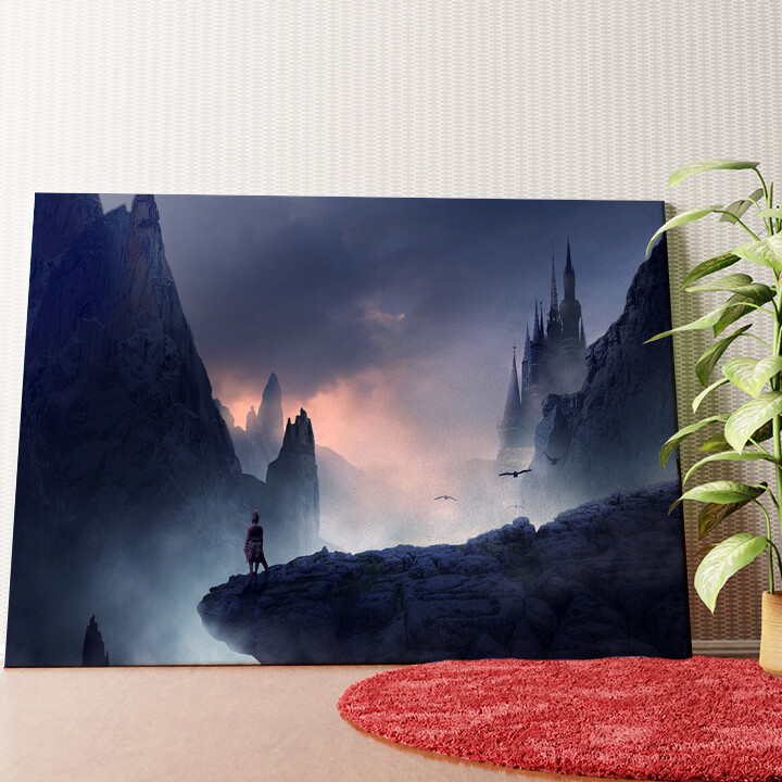 Fantasy Gebirge Wandbild personalisiert