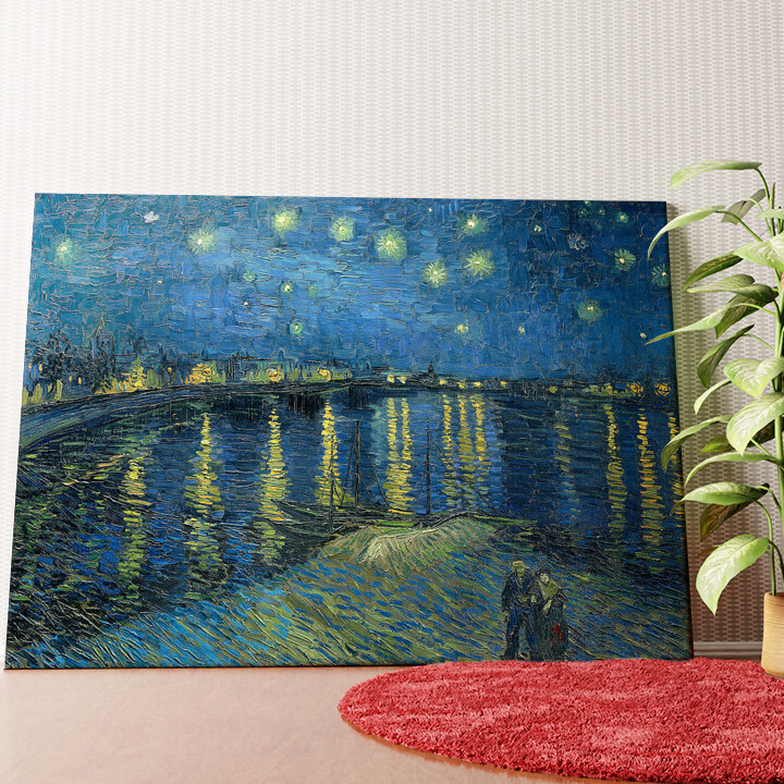 Sternennacht über der Rhone Wandbild personalisiert