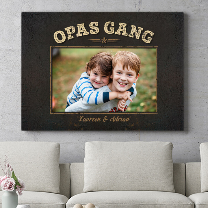 Personalisiertes Wandbild Opas Gang