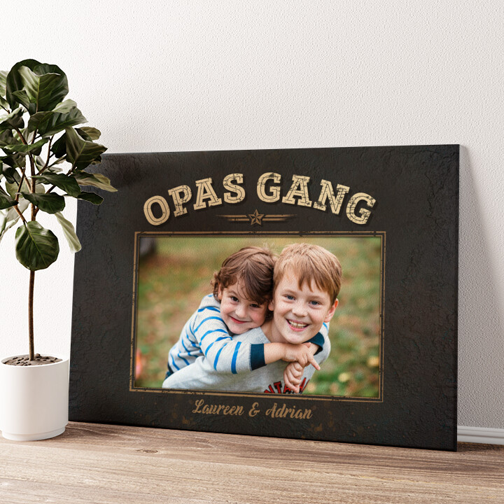 Leinwandbild personalisiert Opas Gang