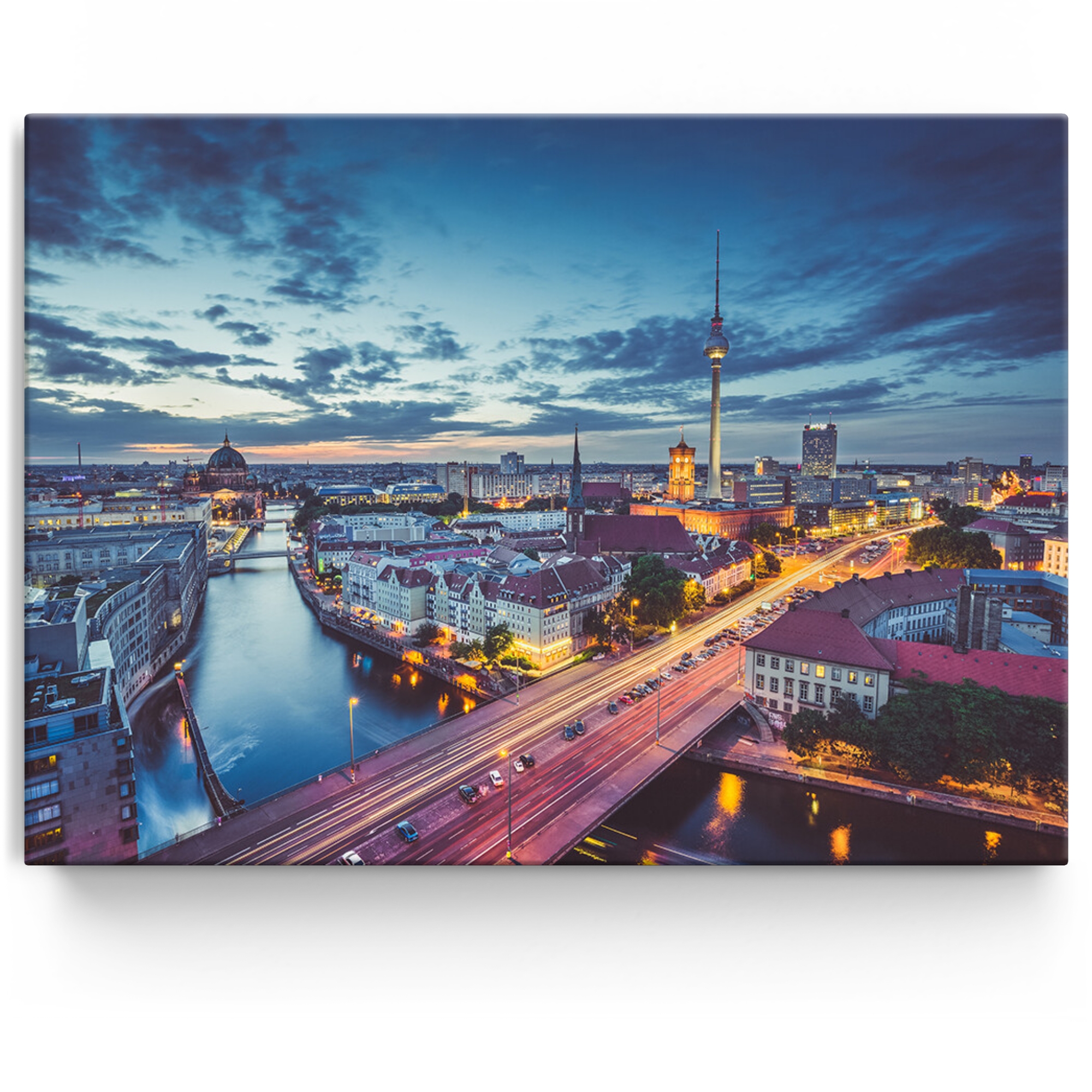 Personalisiertes Leinwandbild Skyline von Berlin
