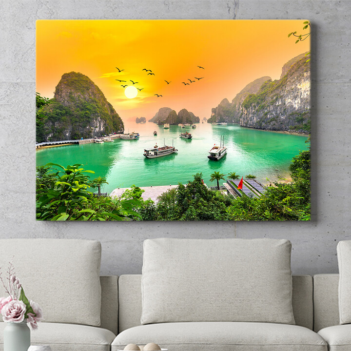 Personalisiertes Wandbild Halong Bay Vietnam