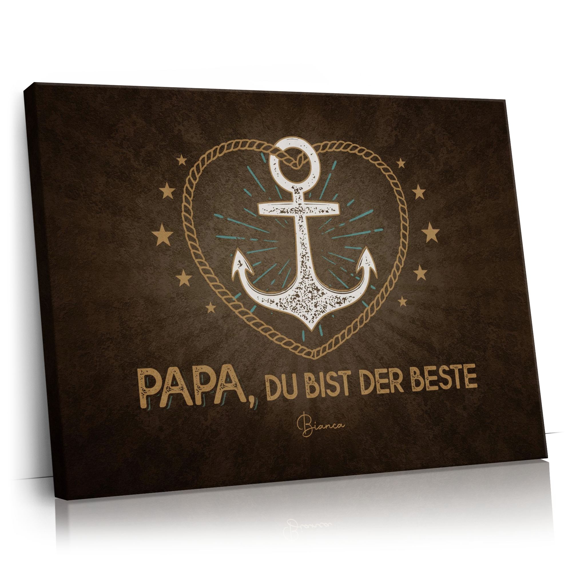 Du bist der Beste - Personalisierbares Leinwandbild | Liebesleinwand.de