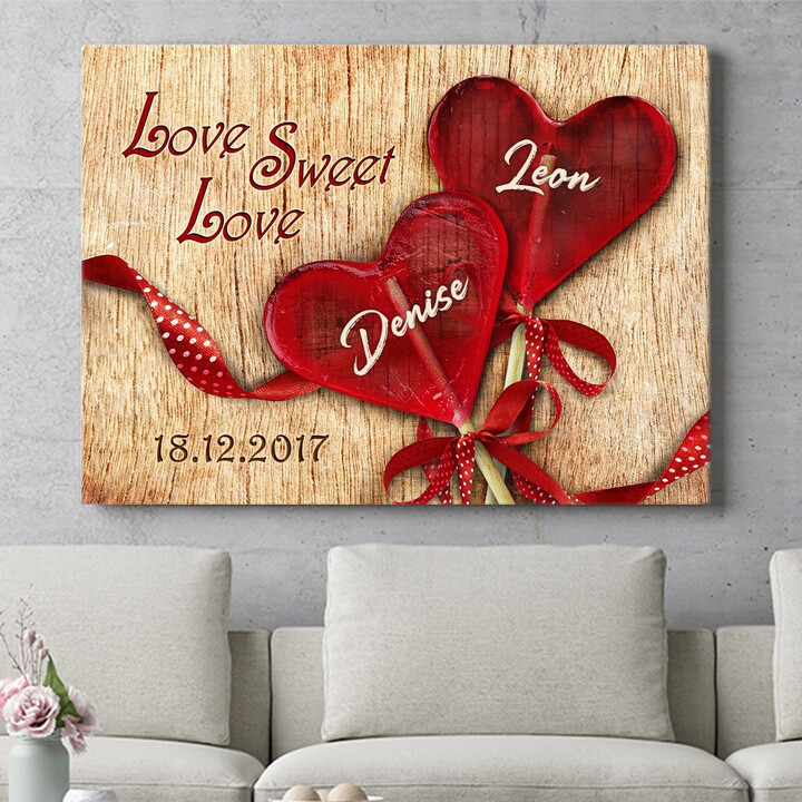 Personalisiertes Wandbild Love Sweet Love