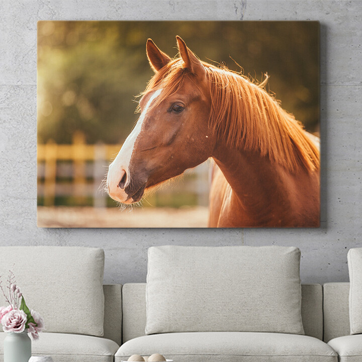 Personalisiertes Wandbild Pferd Porträt