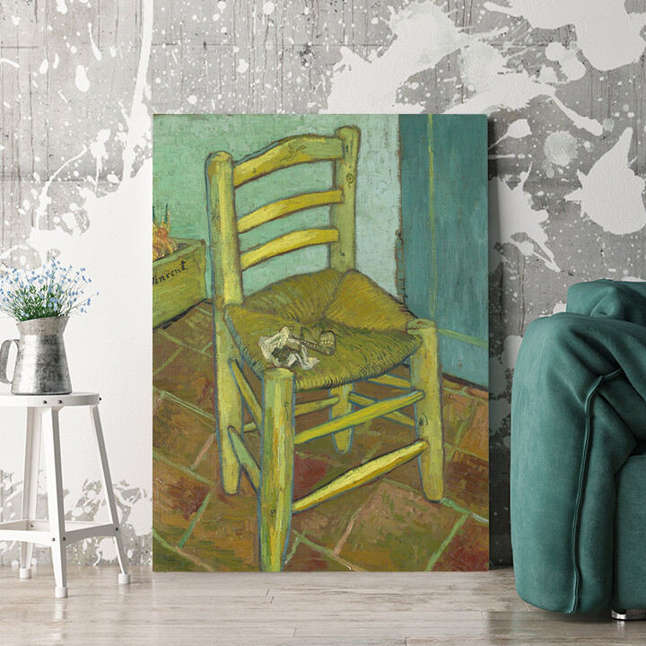 Personalisiertes Wandbild Vincents Stuhl mit Pfeife