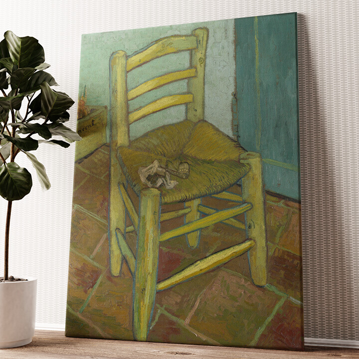 Leinwandbild personalisiert Vincents Stuhl mit Pfeife