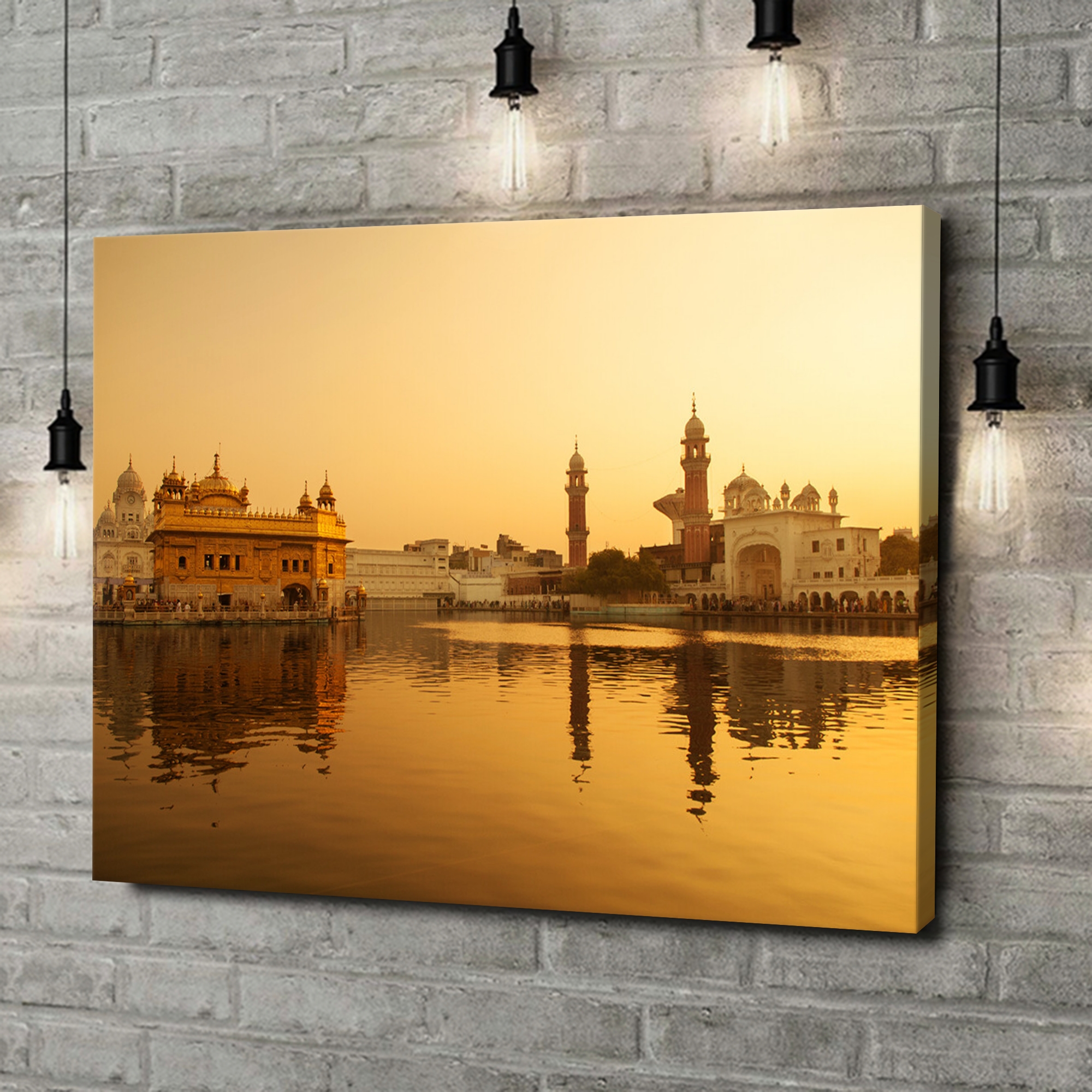 Liebesleinwand als Geschenk Goldener Tempel Amritsar Punjab Indien