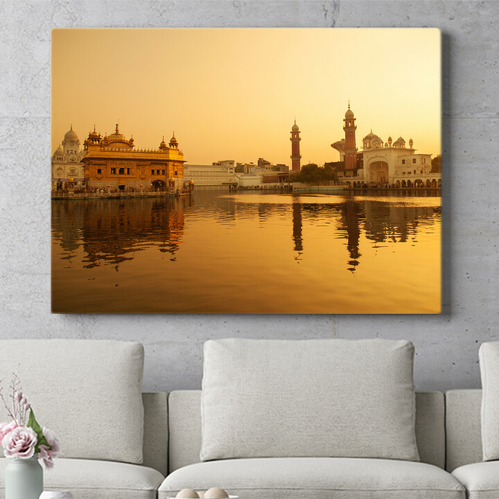Personalisiertes Wandbild Goldener Tempel Amritsar Punjab Indien