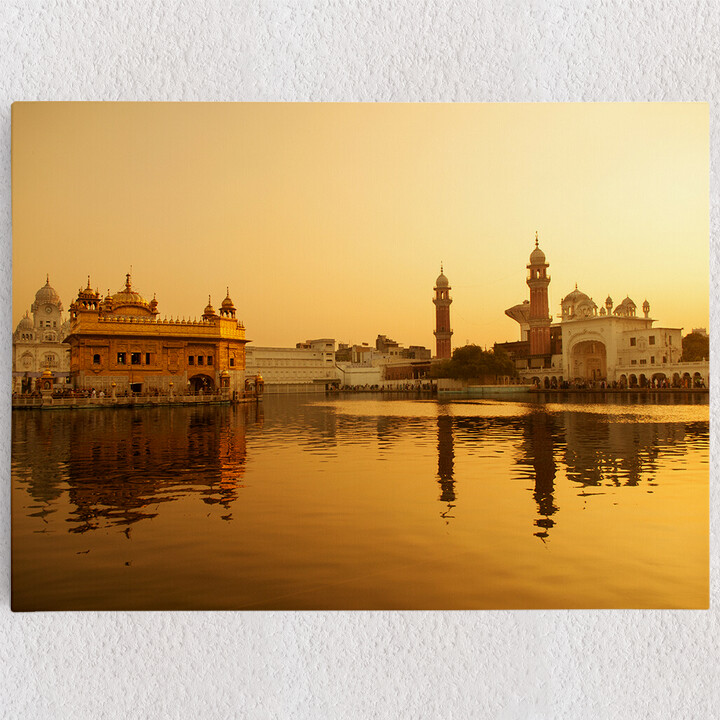 Personalisiertes Leinwandbild Goldener Tempel Amritsar Punjab Indien