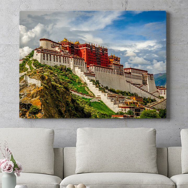 Personalisiertes Wandbild Portala Palast in Tibet