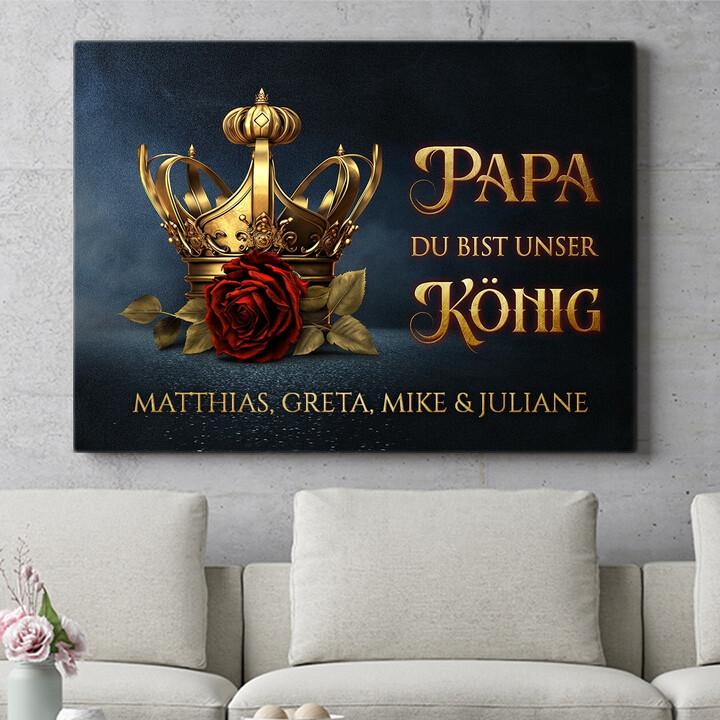 Personalisiertes Wandbild Papa unser König
