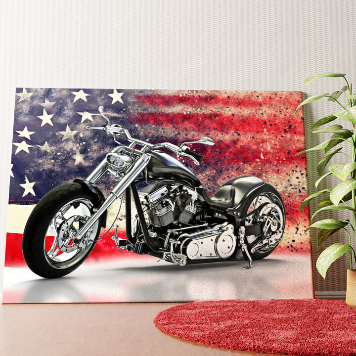 USA Chopper Wandbild personalisiert