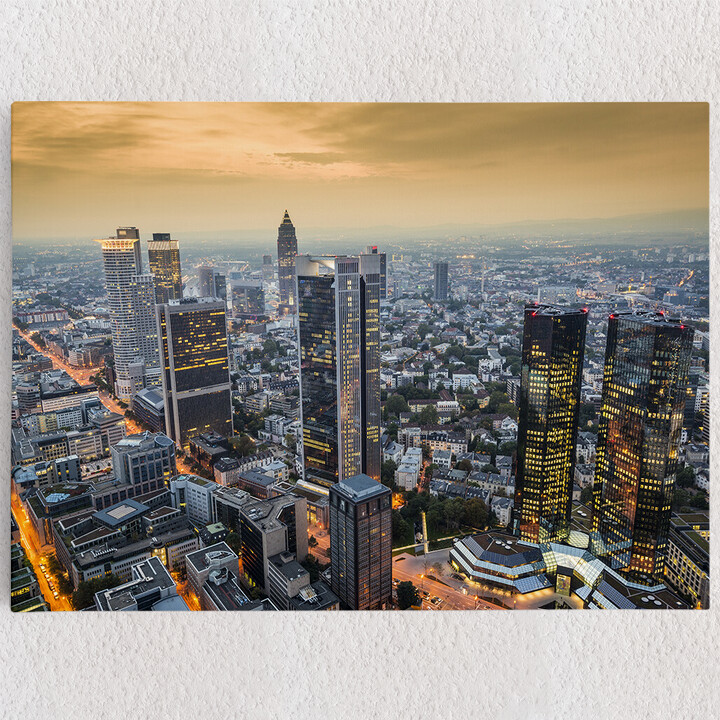 Personalisiertes Leinwandbild Skyline von Frankfurt