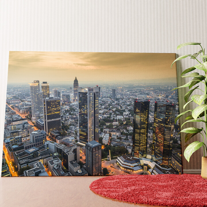 Skyline von Frankfurt Wandbild personalisiert
