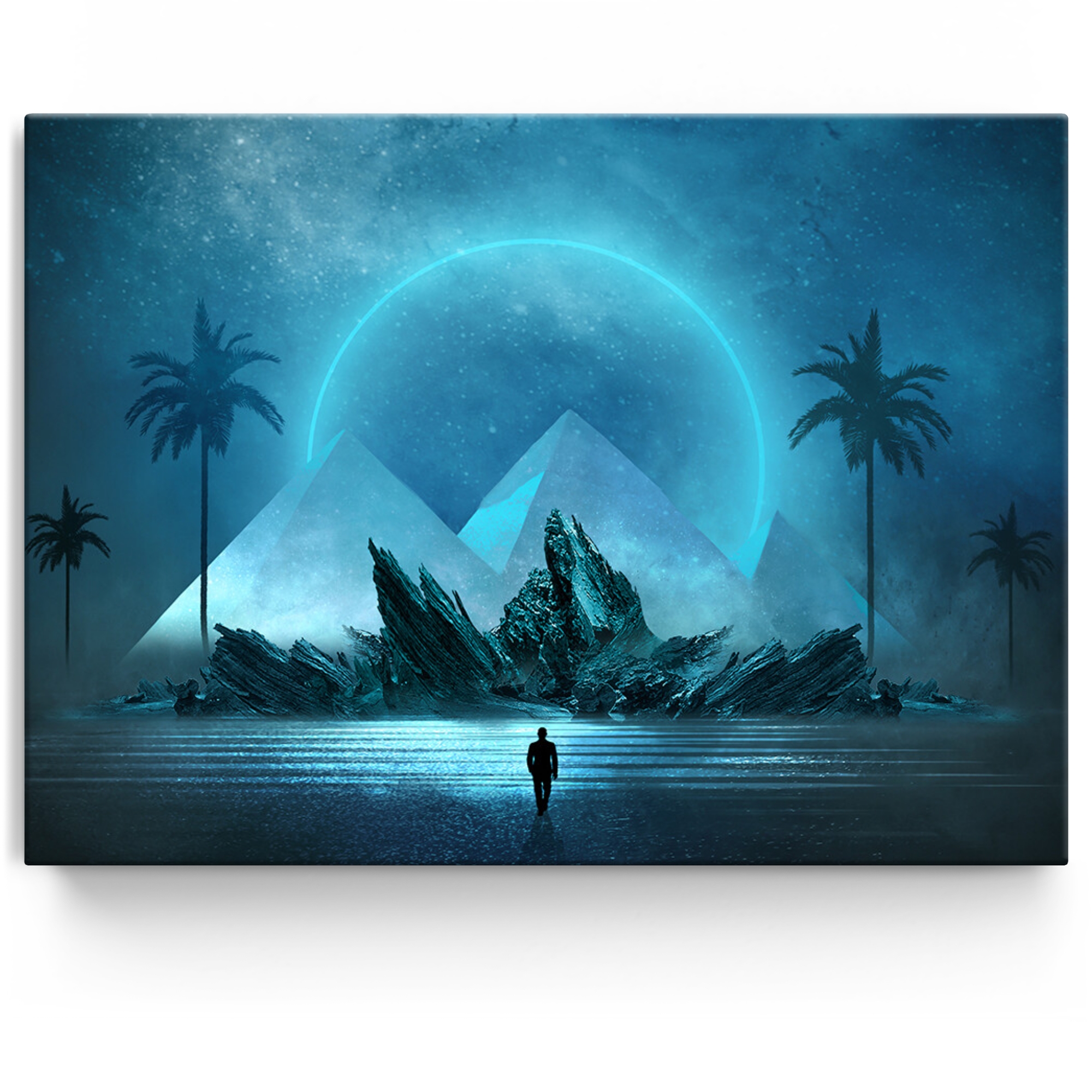 Personalisiertes Leinwandbild Fantasy Pyramiden